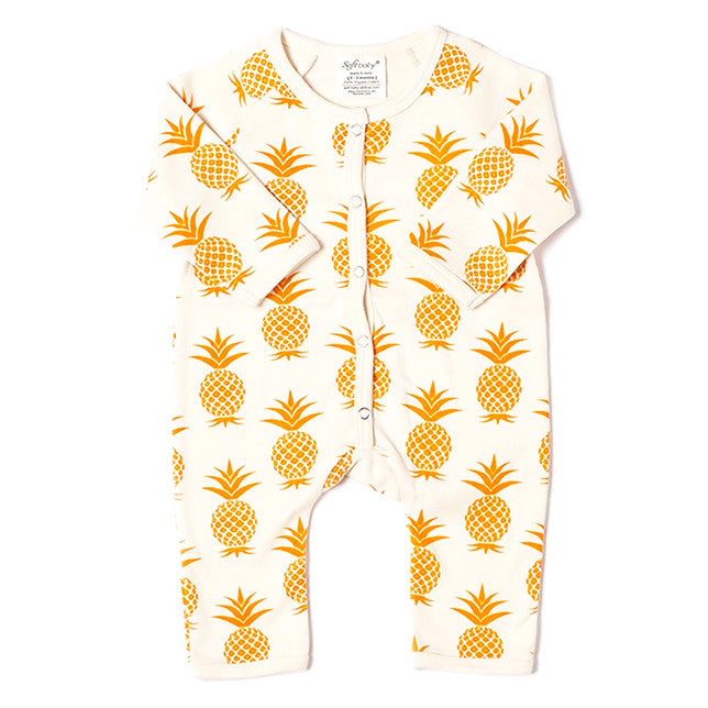 Golden Pineapple - Long Romper - 100% Organic