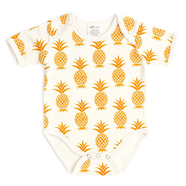 Golden Pineapple - S/S Onesie - 100% Organic