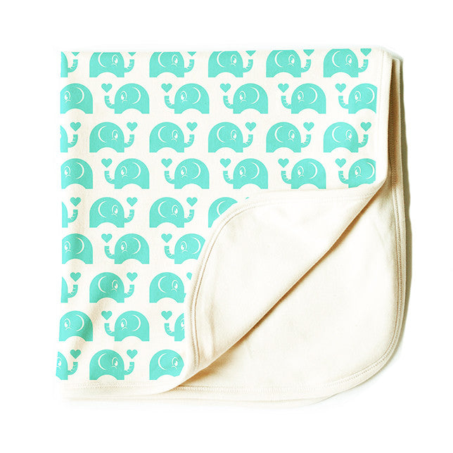 The Green Elephant - Blanket - Natural White - 100% Organic