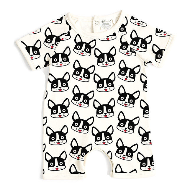 The French Bulldog - Short Romper -100% Organic