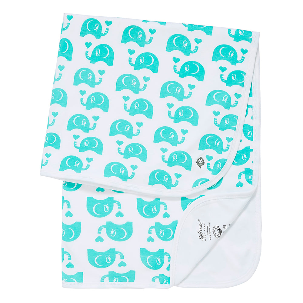 The Green Elephant -  Blanket - 100% Organic