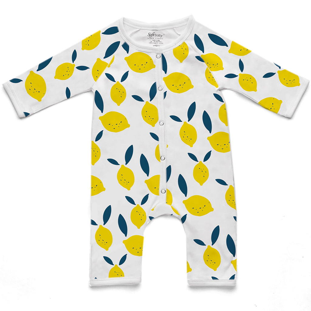 Sunshine Lemon - Long Romper - 100% Organic