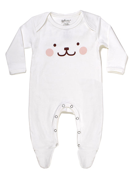 Happy Bear - Footed Onesie - 100% Organic