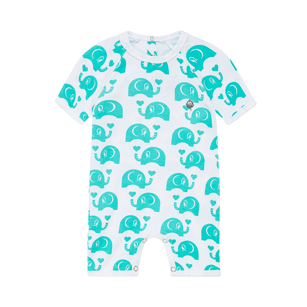 The Green Elephant - Short Romper - 100% Organic