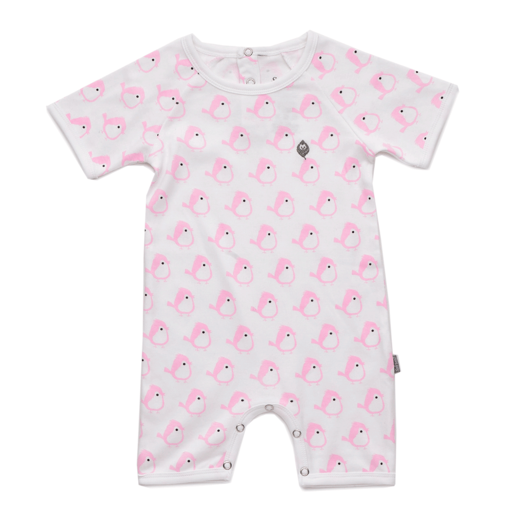 The Pink Birdie - Short Romper - 100% Organic